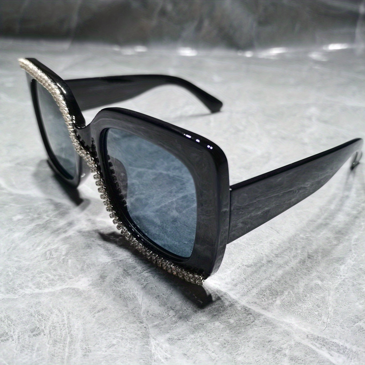Oversized Square Sunglasses For Women Men Luxury Color Block Rhinestone  Decor Decorative Glasses For Party Prom Club - Temu
