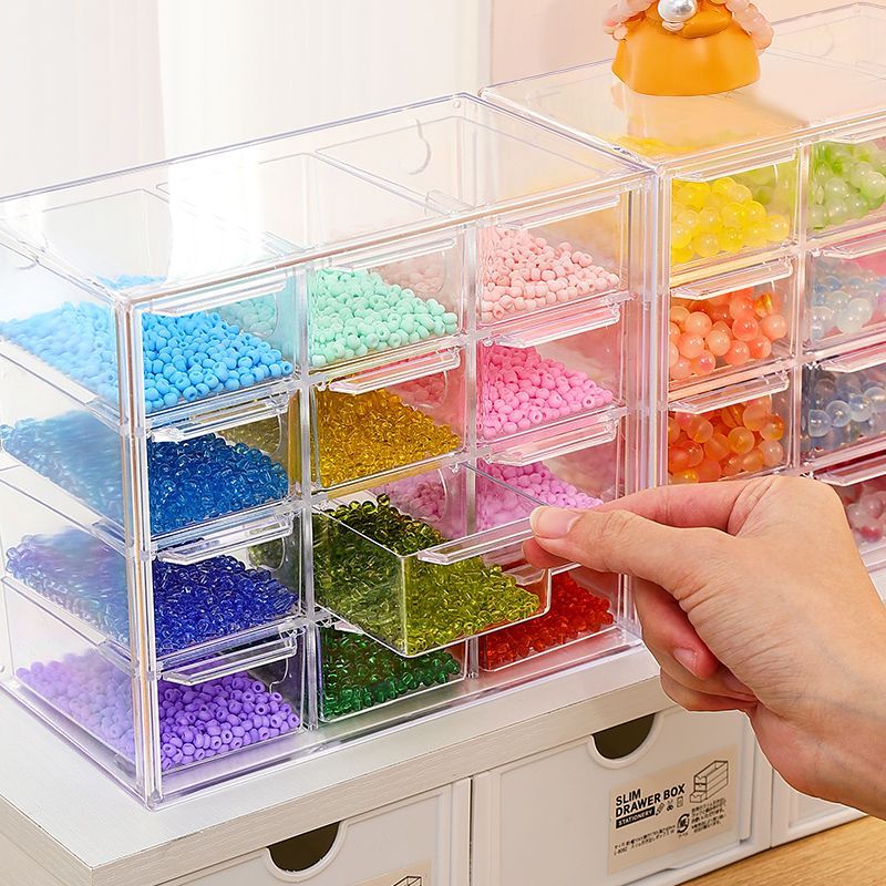 Plastic Clear Beads Display Storage Case Box, Bead Storage