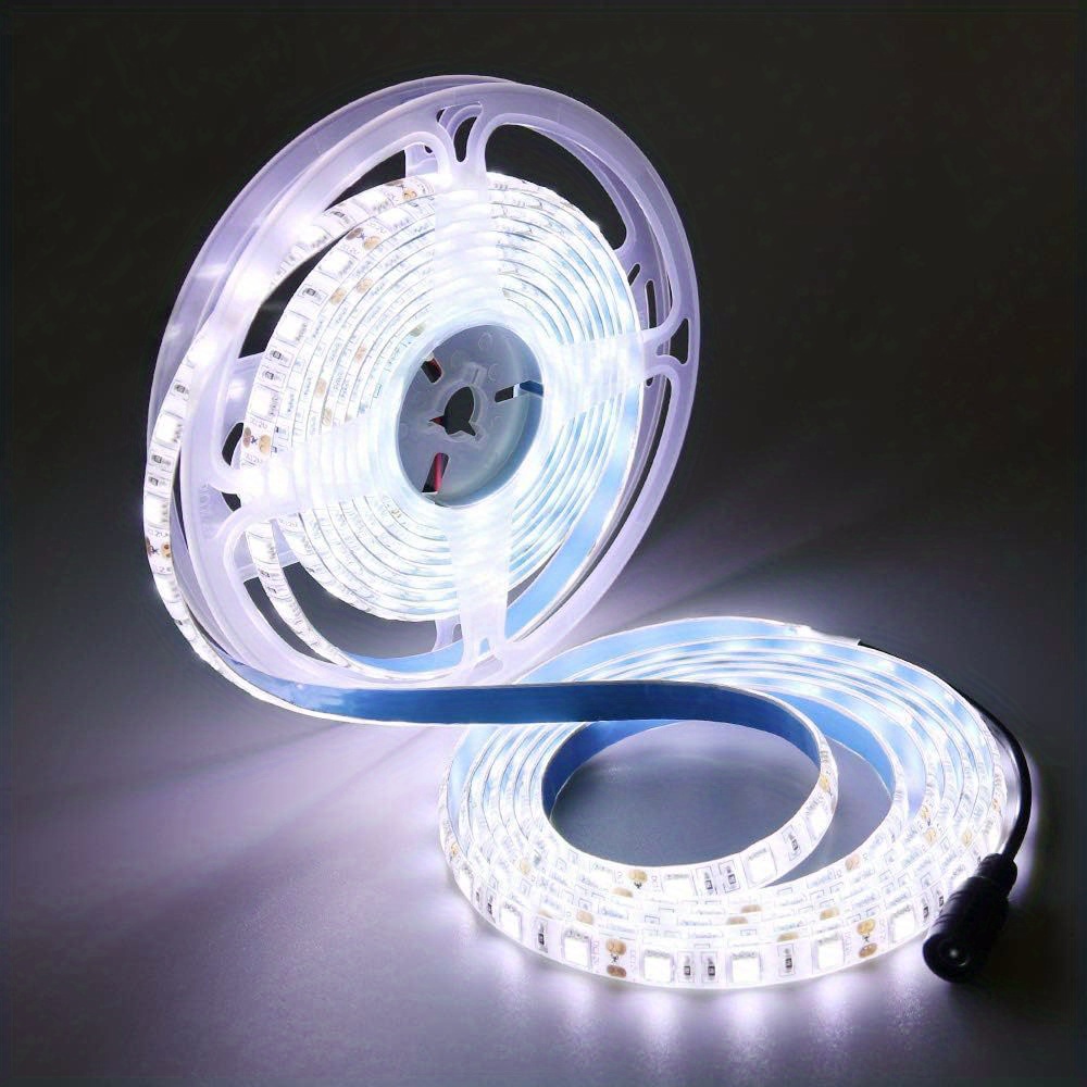 HAUTY Tira de luz LED verde impermeable, 16 pies16.4 ft SMD5050 300 LED  DC12V cinta LED flexible cortable (sin enchufe de alimentación de 12 – Yaxa  Colombia