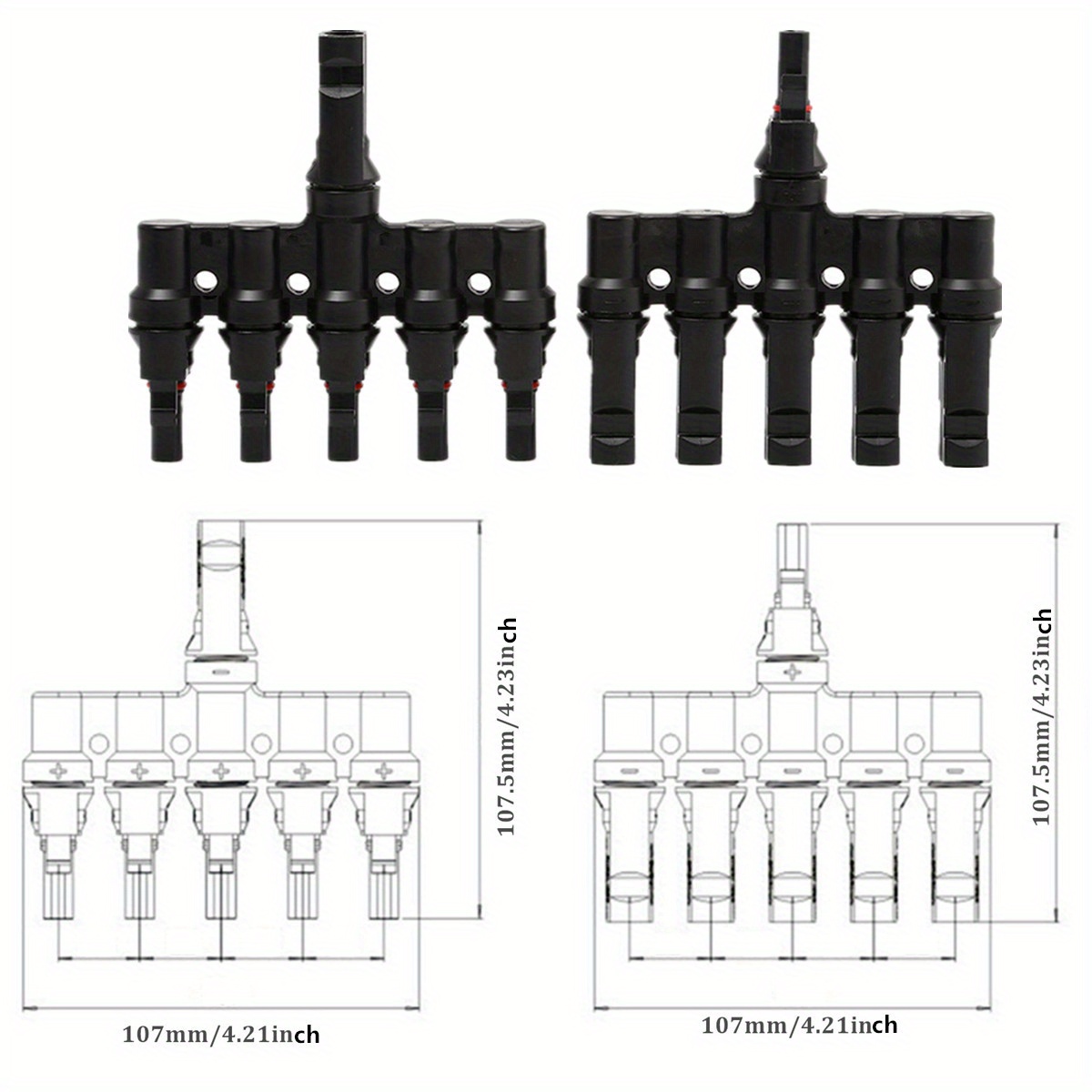 MC4 Solar Connectors T Branch Adapter Cable Plug Kit