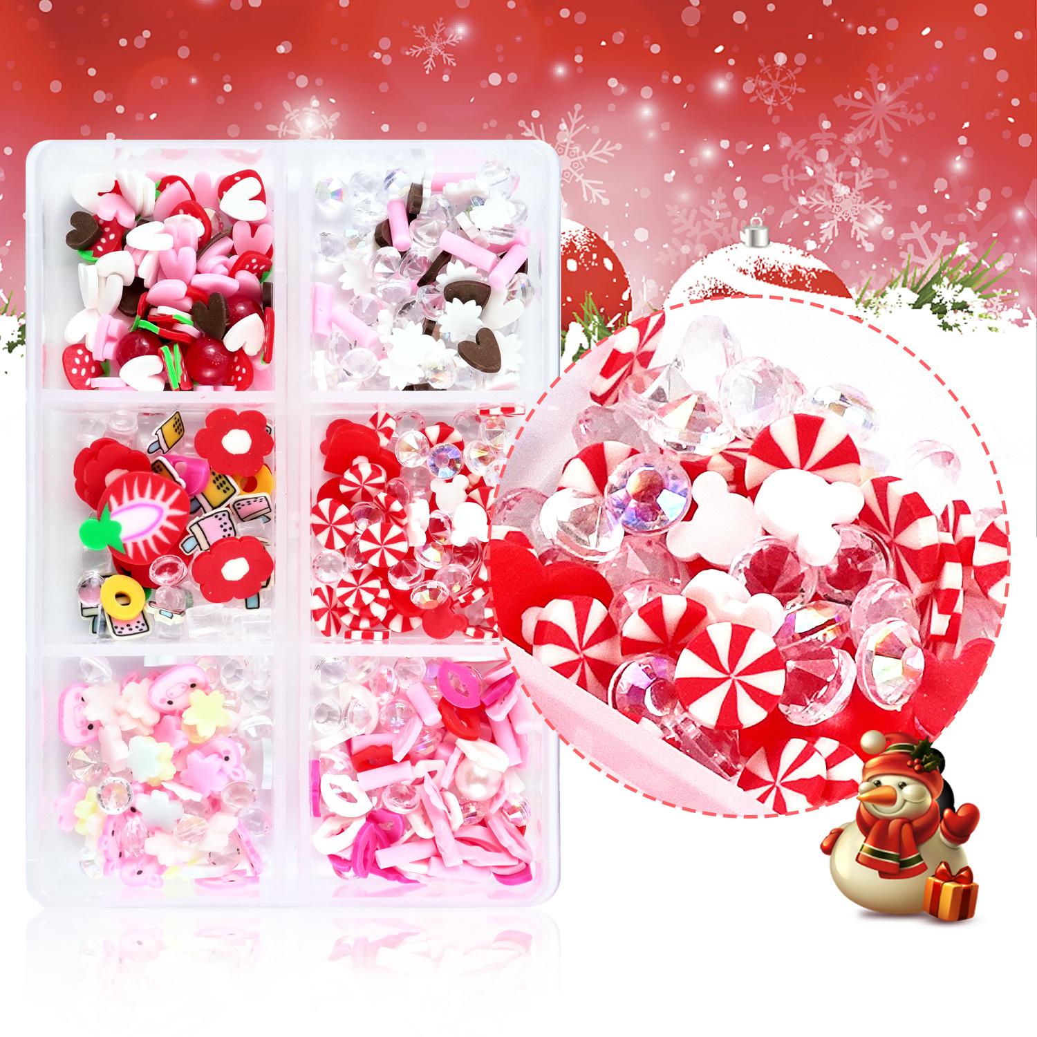 Christmas 3d Slime Charms Fimo 3d Polymer - Temu