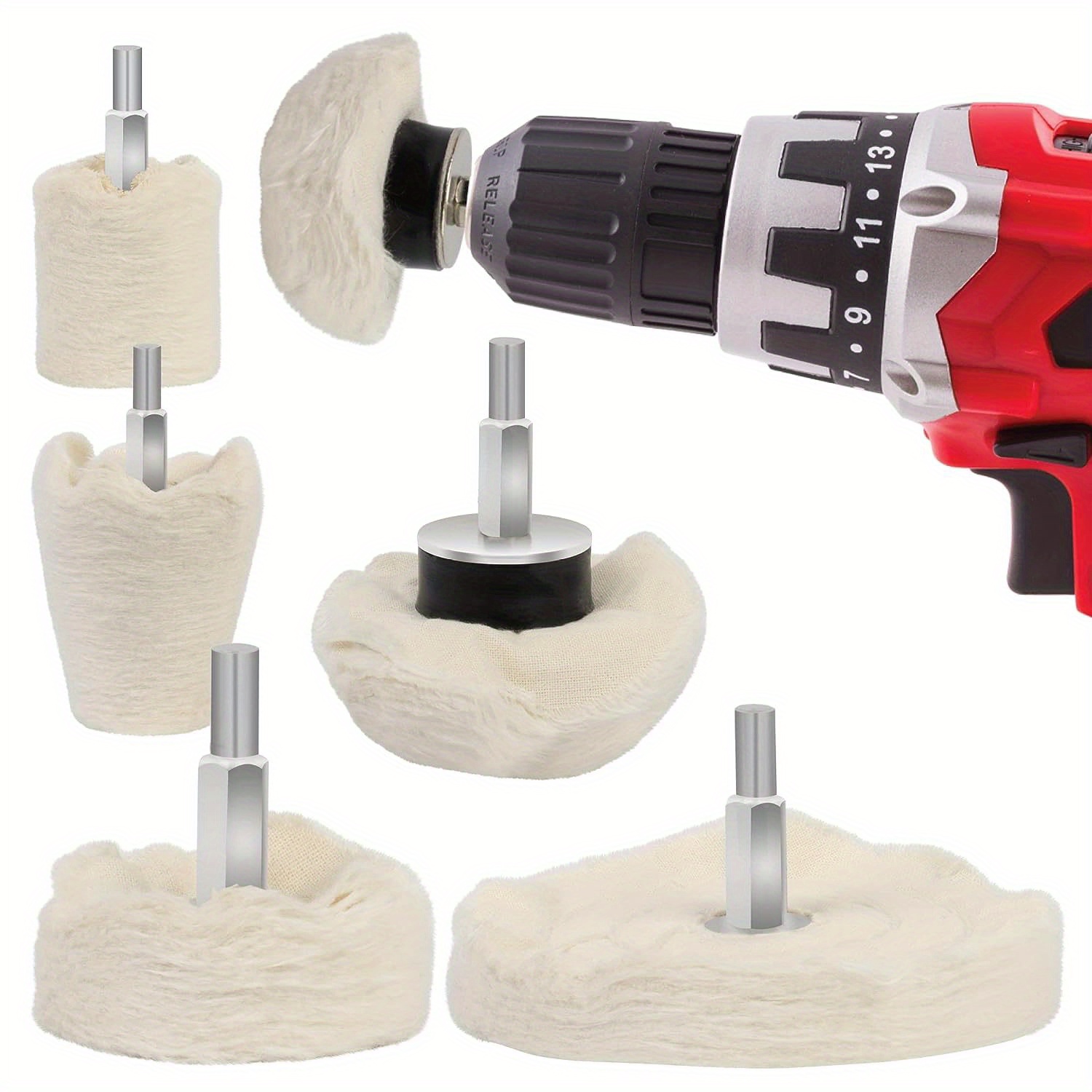 Automotive Practical Replacement Buffing Wheels For Drill Drill Polishing  Kit