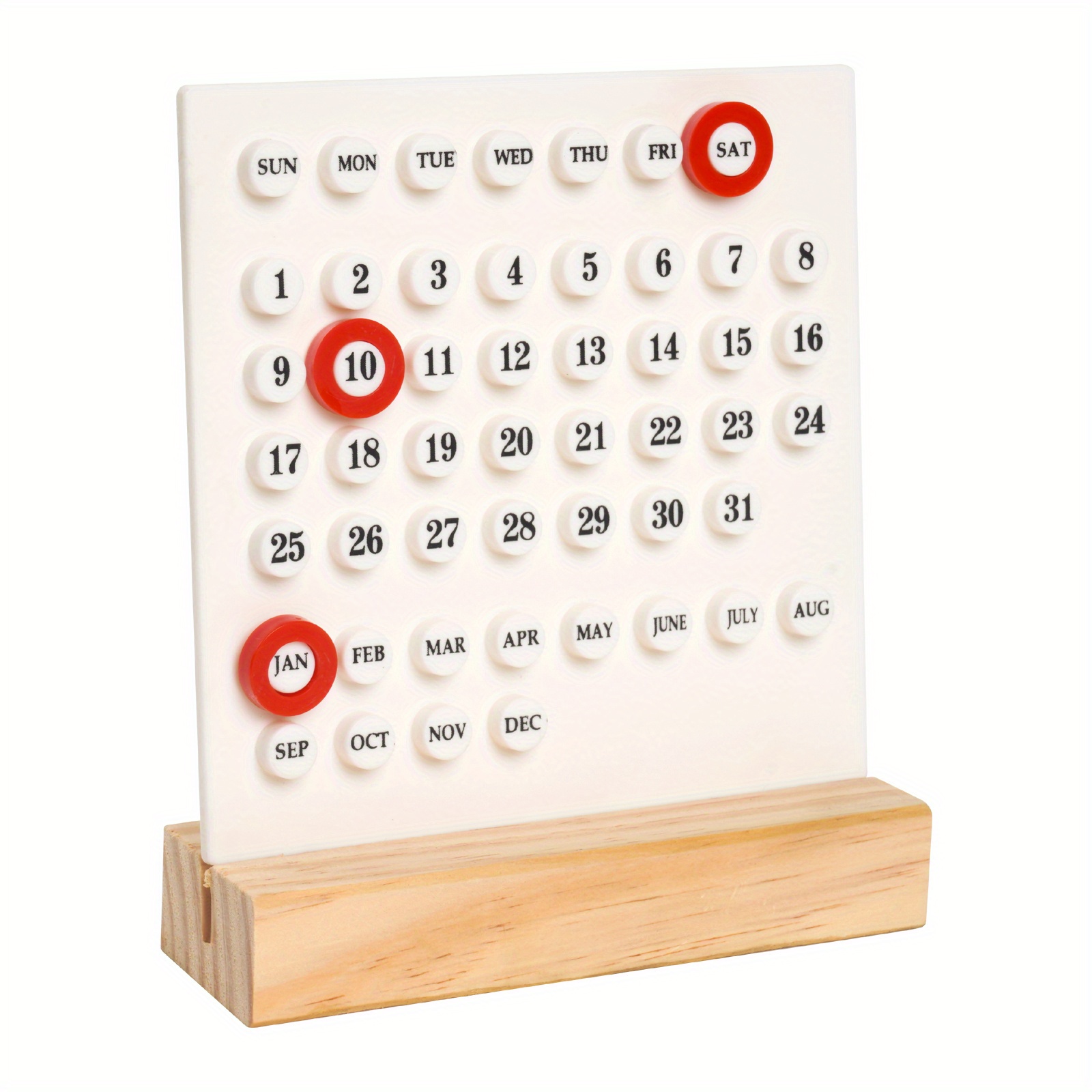 Wooden Desk Calendar Perpetual Calendar Retro Home Unique - Temu