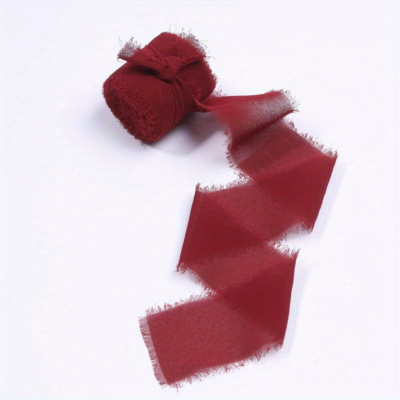 X 5 Yards Handmade Fringe Chiffon Ribbon For Wedding - Temu