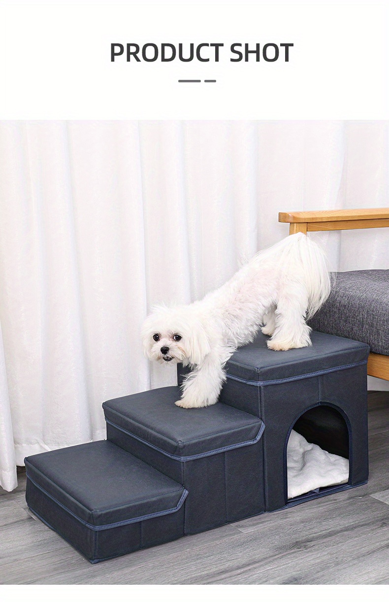 Pet Stairs Dog Stairs Foldable Dog Ramp Dog Climbing Ladder - Temu