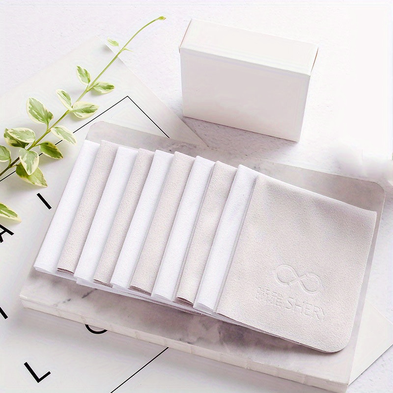 High-quality Microfiber Glasses Cleaning Cloths, 10-pack - Soft Deer Skin Pattern, For Screens & Eyewear