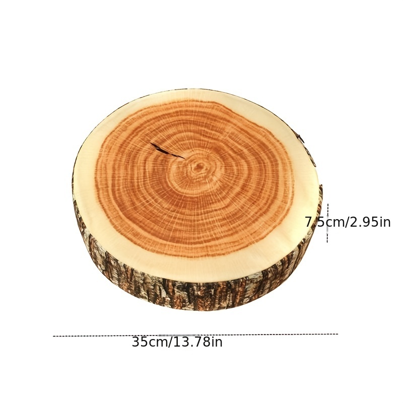 Cuscino decorativo Pezzo grosso di ceppo di legno. trama di nodo di tronco  di albero in legno afflitto con anelli annuali 