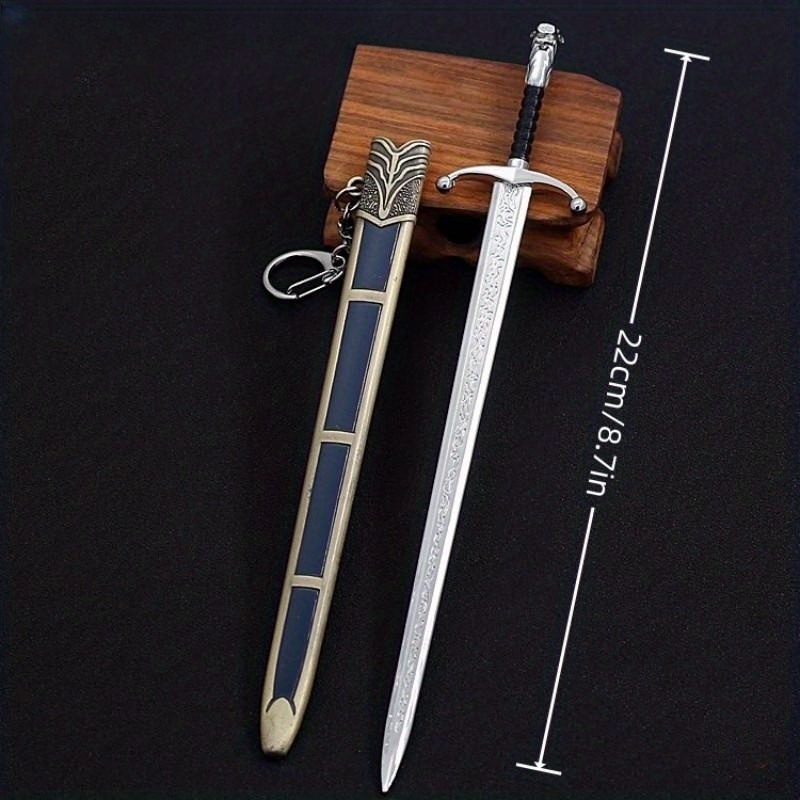 Medieval Sword Model for Game and Film, Handicraft Decoration Pendant