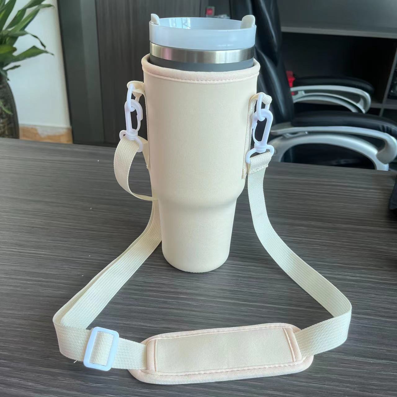 1pc Adjustable Water Bottle Holder With Strap For Stanley, Universal  Tumbler Sleeve Sling Bag For 40-128oz Water Bottle