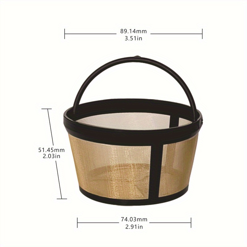 Reusable Coffee Filter, 4 Cup Basket Coffee Filters Replacement Coffee  Filter Permanent Filter Coffee Replacement Coffee Filter For Mr. Coffee -  Temu