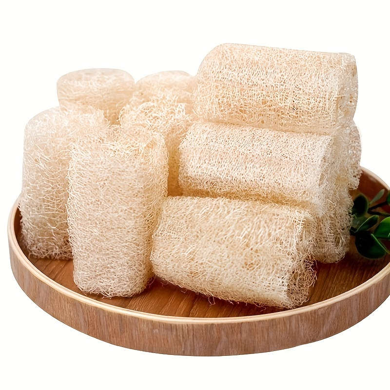 Esponja de baño de lufa de ducha de 2.47 oz - Paquete de 4 esponjas de  malla de nailon suave grande para lavado corporal, esponja de lufa  exfoliante