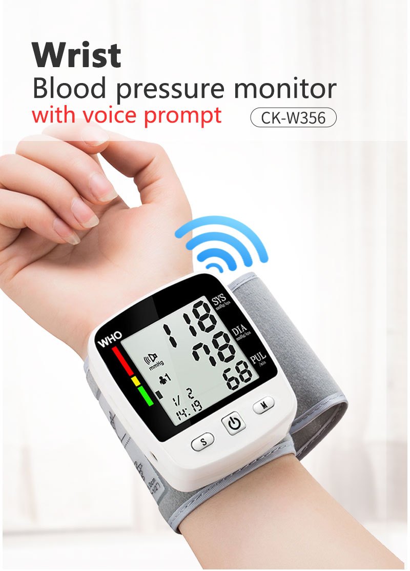 Medical Wrist Blood Pressure Monitor, Wrist Blood Pressure Monitor With  English Voice Broadcast, 1pc, All Black Body, Led Screen, Rechargeable  Blood Pressure Monitor, With Storage Box (built-in Rechargeable Lithium  Battery)