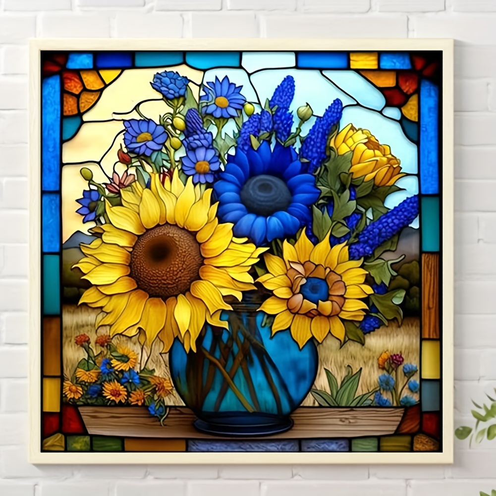 1pc 7.87x7.87inch 5D DIY Diamond Painting For Adults And Beginners Beach  Sunflower Diamond Painting For Living Room Bedroom Decoration