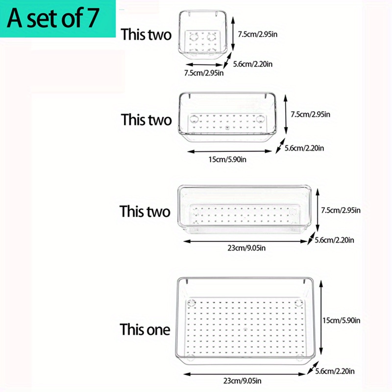 Kitchen Storage Box Stackable Desktop Organizer Box Drawer Separation  Multifunctional Storage Box Organizer Office Storage