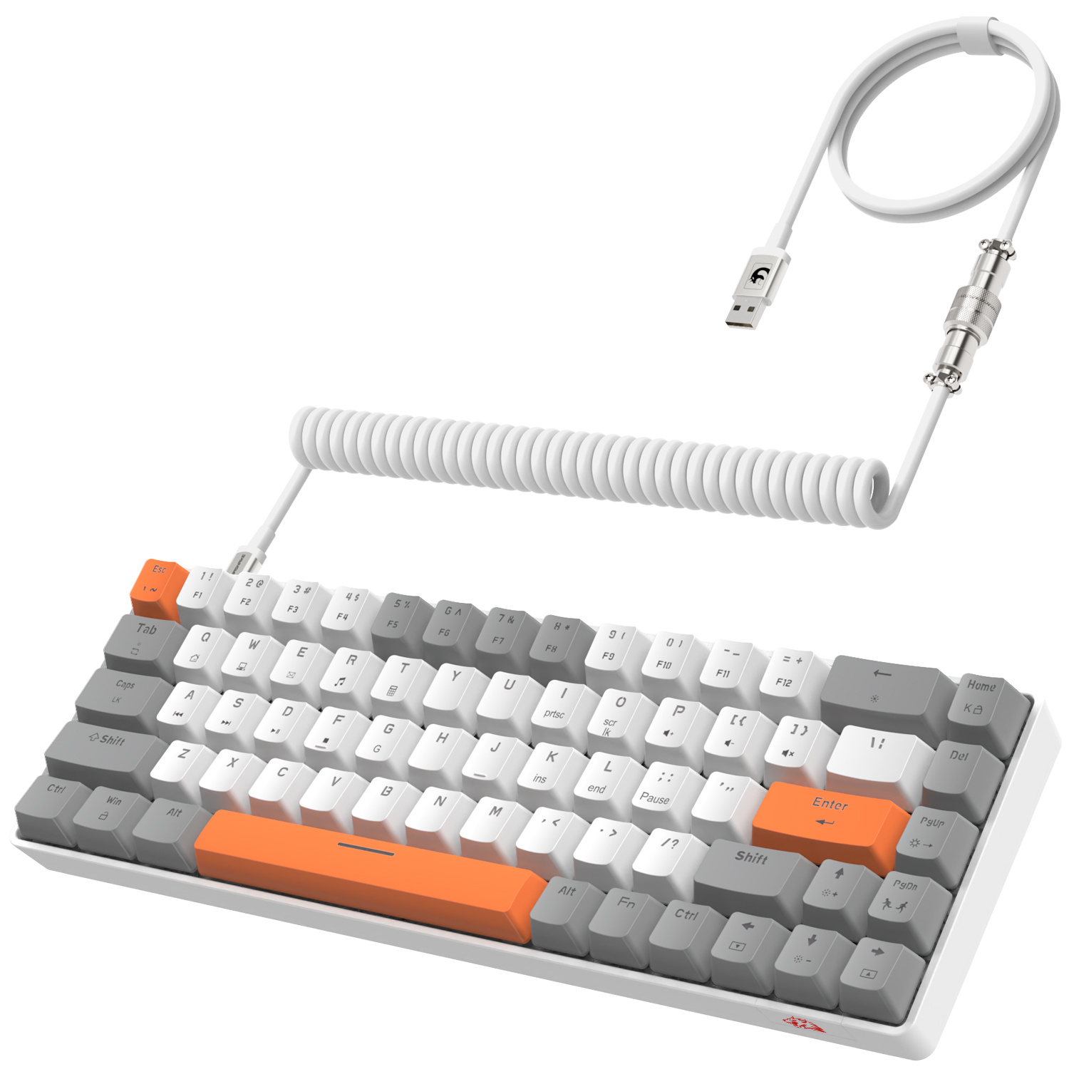  SELORSS Mini teclado mecánico para juegos 60% con cable,  retroiluminación cromática 22 RGB, compacto 62 teclas anti-fantasma, cable  USB C, teclas reemplazables, interruptor lineal para : Videojuegos