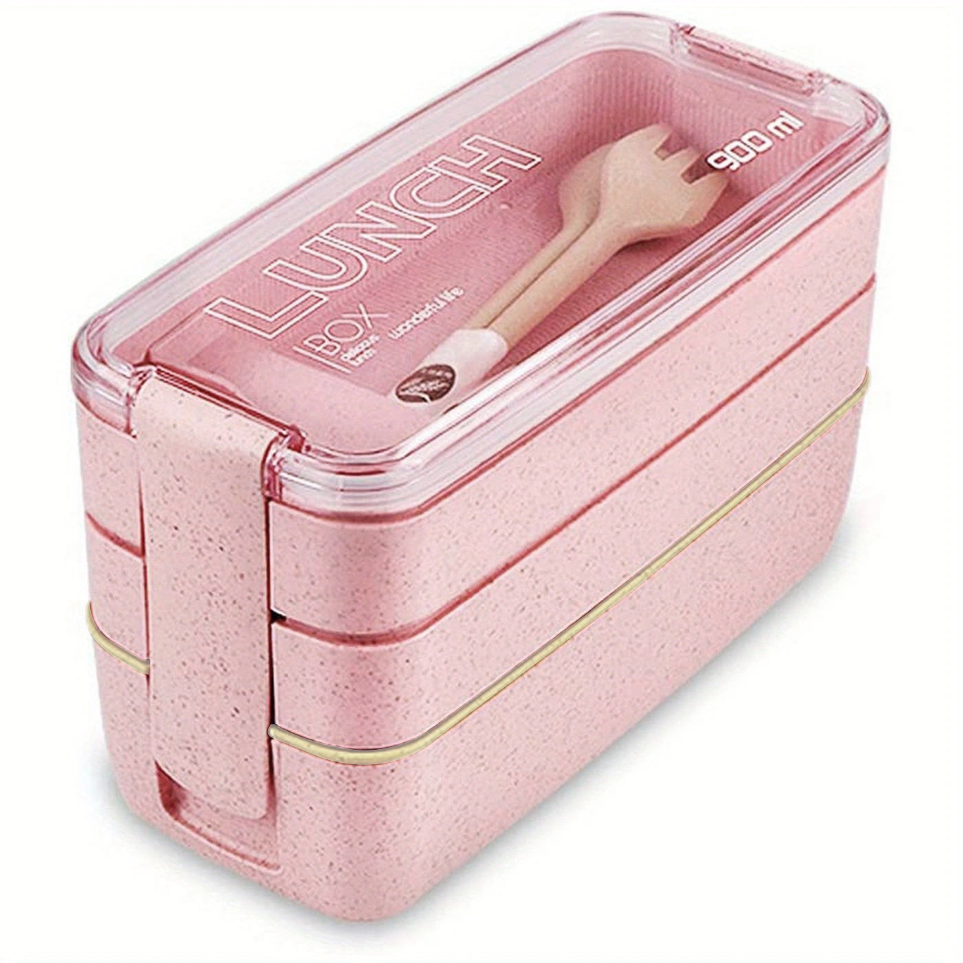 Bento Tek 3 oz White Buddha Box Snack / Sauce Container - with Pink Lid - 3  3/4 x 2 1/4 x 1 1/4 - 4 count box