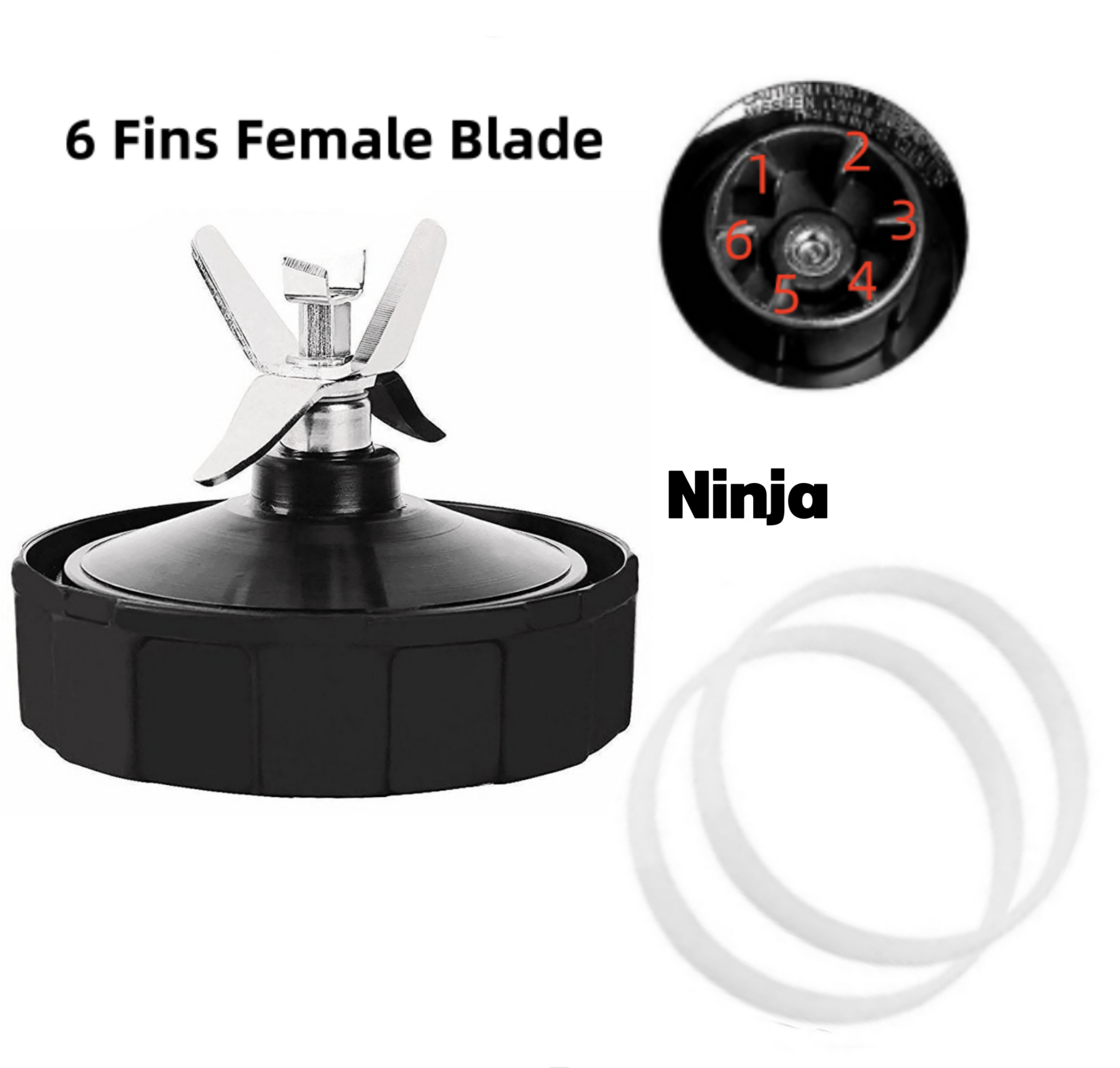  Piezas de repuesto para Nutri Ninja, Blender 6 aletas