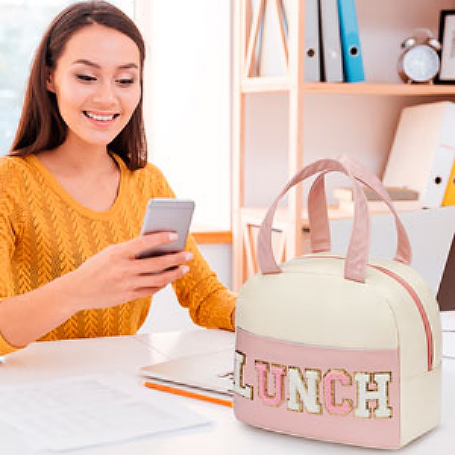 Women's Lunch Bag, Lucky Character Academy Style Soft Leather Lunch Bag,  Suitable For Back To School, Class, College, School Supplies, Kitchen  Organizers And Storage, Kitchen Accessories - Temu