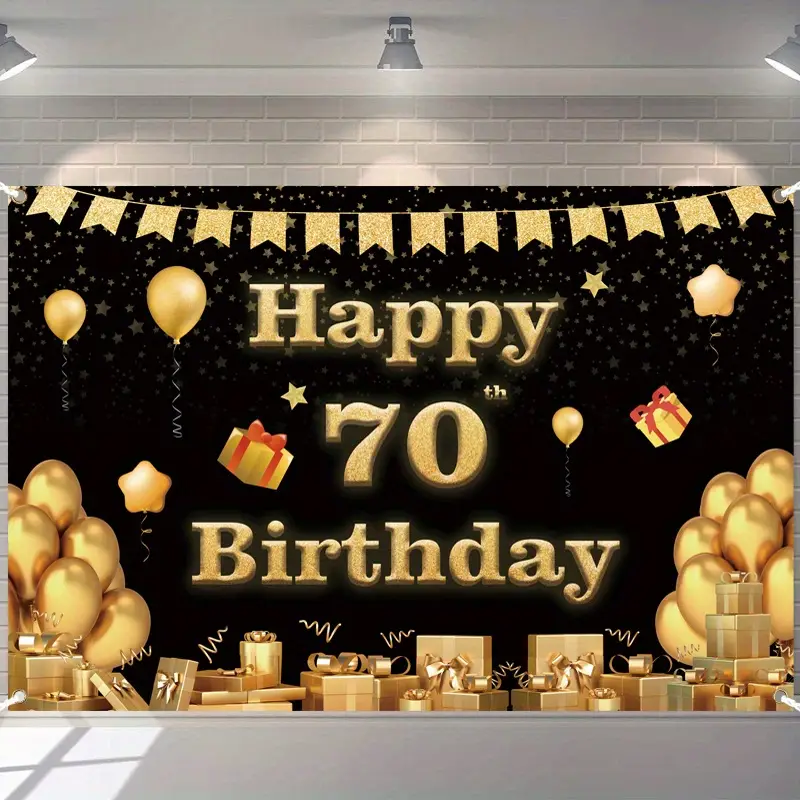 Happy 70th Birthday Backdrop