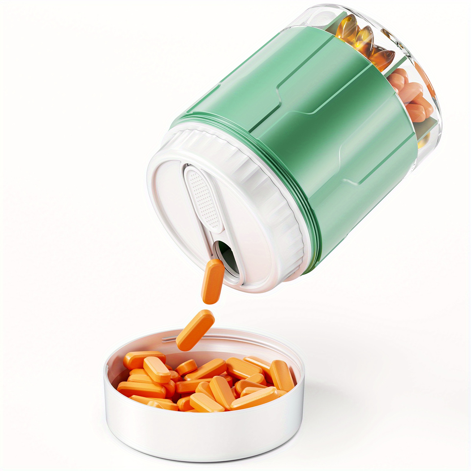 Supplement Bottle Organizer with 7 Compartments