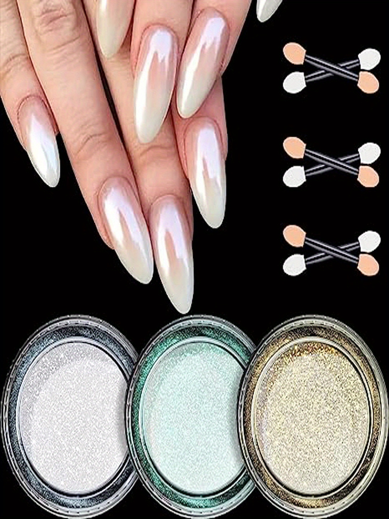 Pearl Shell Powder Aurora Iridescent Nails Powder - Temu United Arab  Emirates