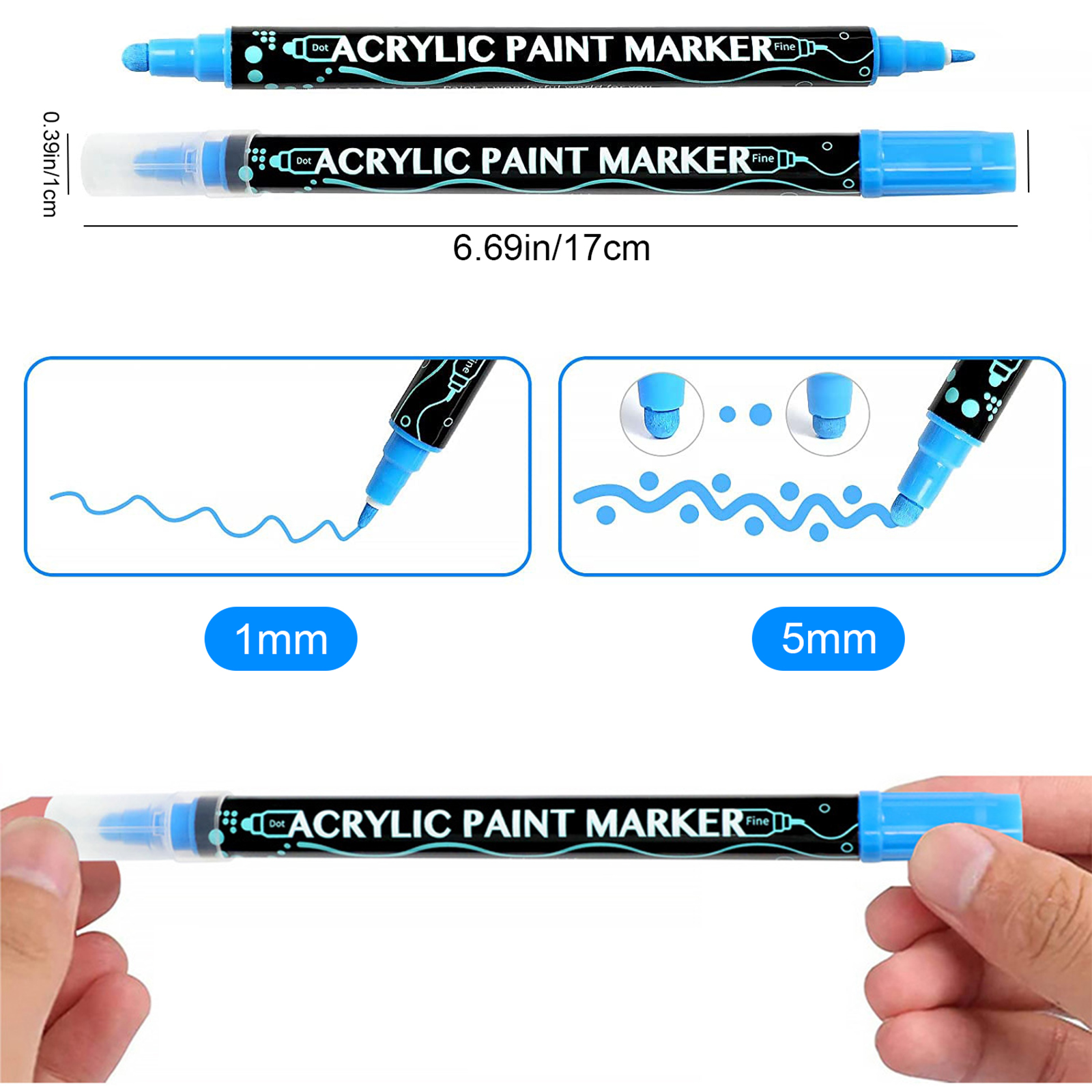 Acrylic Paint Marker Pens Dual Tip Paint Markers Art - Temu