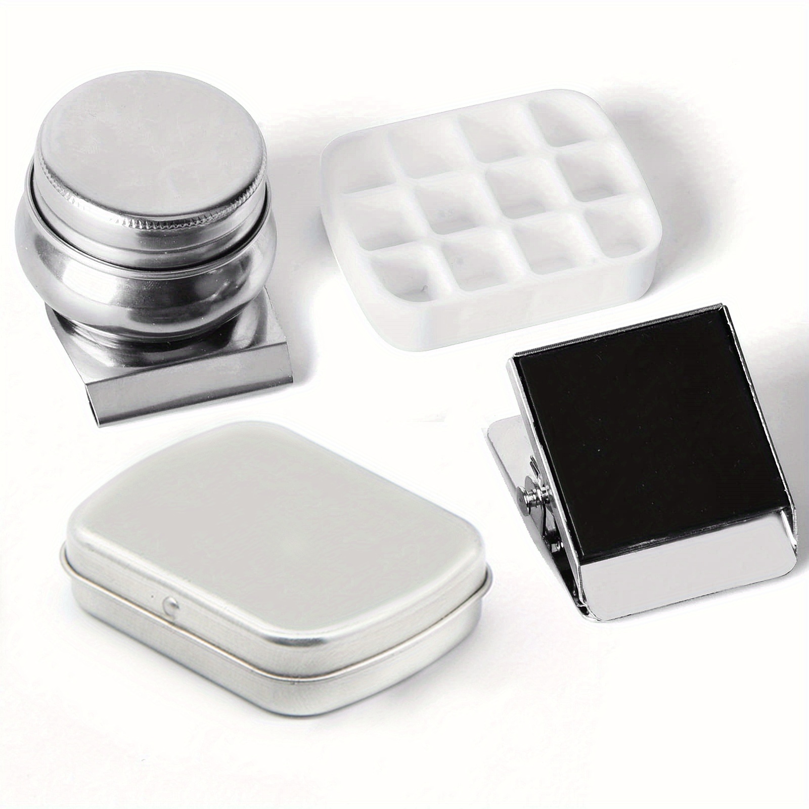 Portable Mini Tin Box 12 well Empty Watercolor Palette Paint - Temu