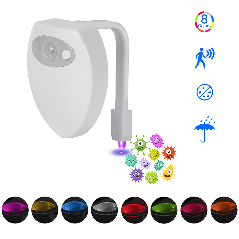 1pc 8 Colors LED Toilet Light, Toilet Sensor Night Light, Toilet Hanging  Light, Human Body Sensor Light, Sensor Activated LED Inside Glow Bowl  Illumin