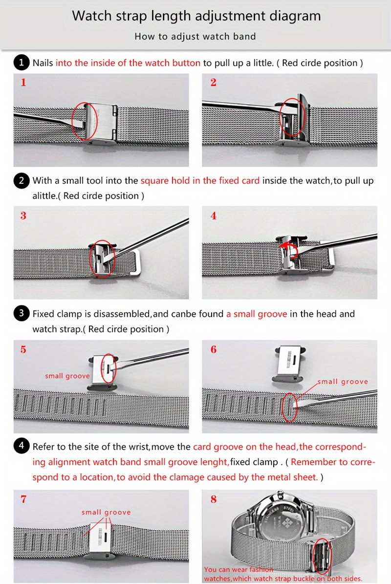 How to Adjust a Mesh Watch Band