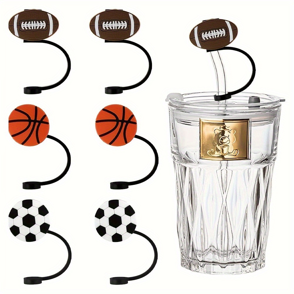 Silicone Straw Topper, Cartoon Ball Straw Cover, Reusable Drinking Straw  Tips Lids Plugs Anti-dust Airtight Seal Proof (basketball, Football And  Rugby) - Temu Bulgaria