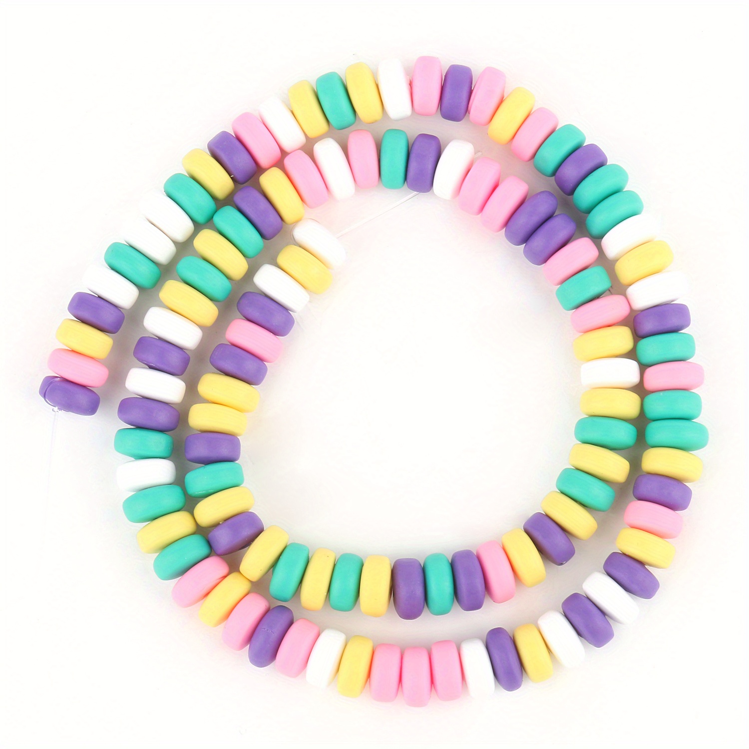 SUNNYCLUE 160Pcs 8 Colors Polymer Clay Beads Candy Clay Bead Handmade Mini  Lollipop Beads Clay Bead Sweets Ice Cream Flat Round Loose Spacer Beads for