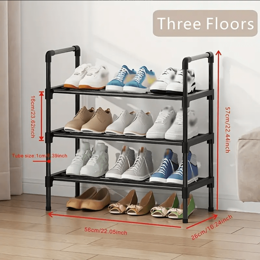 8-Layer Shoes Storage Rack Floor Standing Shelf for Doorway Corridor Bathroom