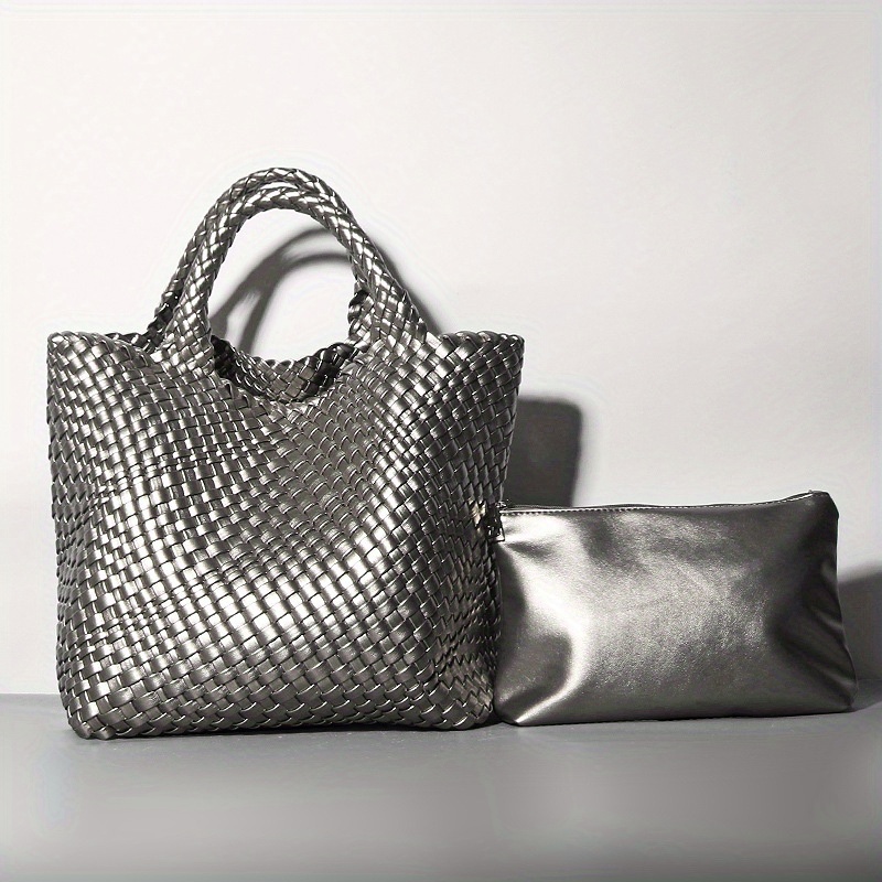 SUPERB Big Purse in Woven Braided Leather