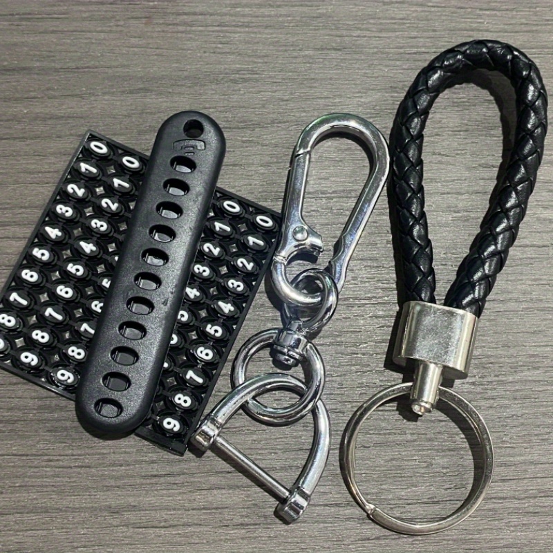 Porte-clés Anti-perte de clé de voiture, anneau fendu, carte de