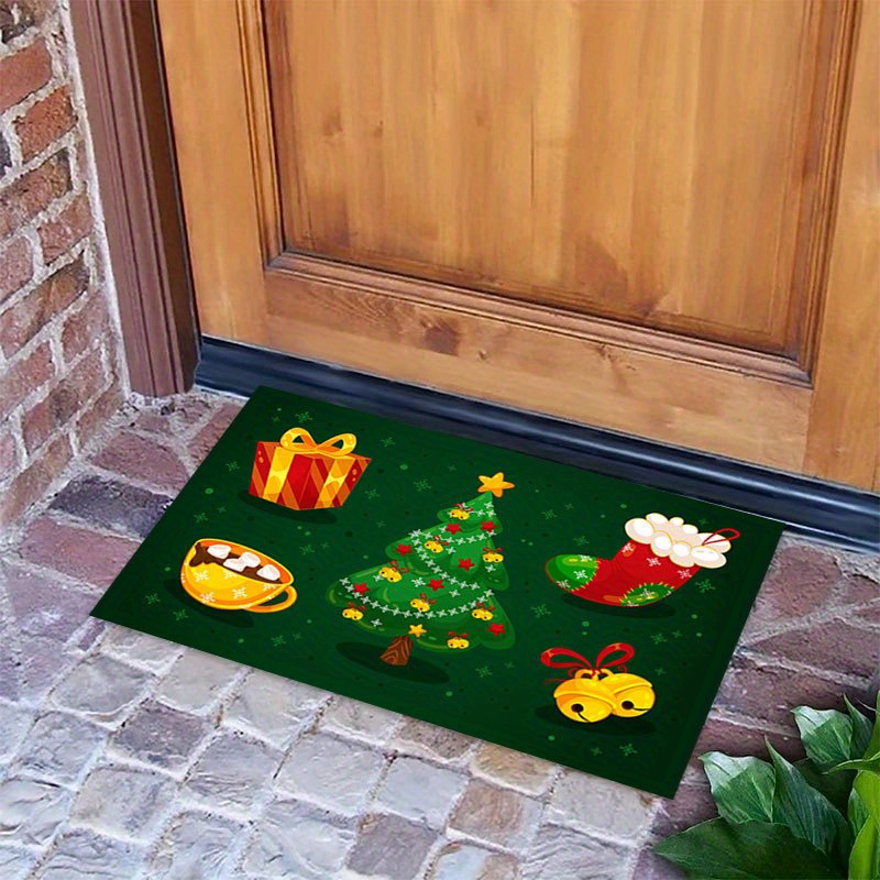 Christmas Front Door Mat Farmhouse Welcome Doormat Non Slip - Temu