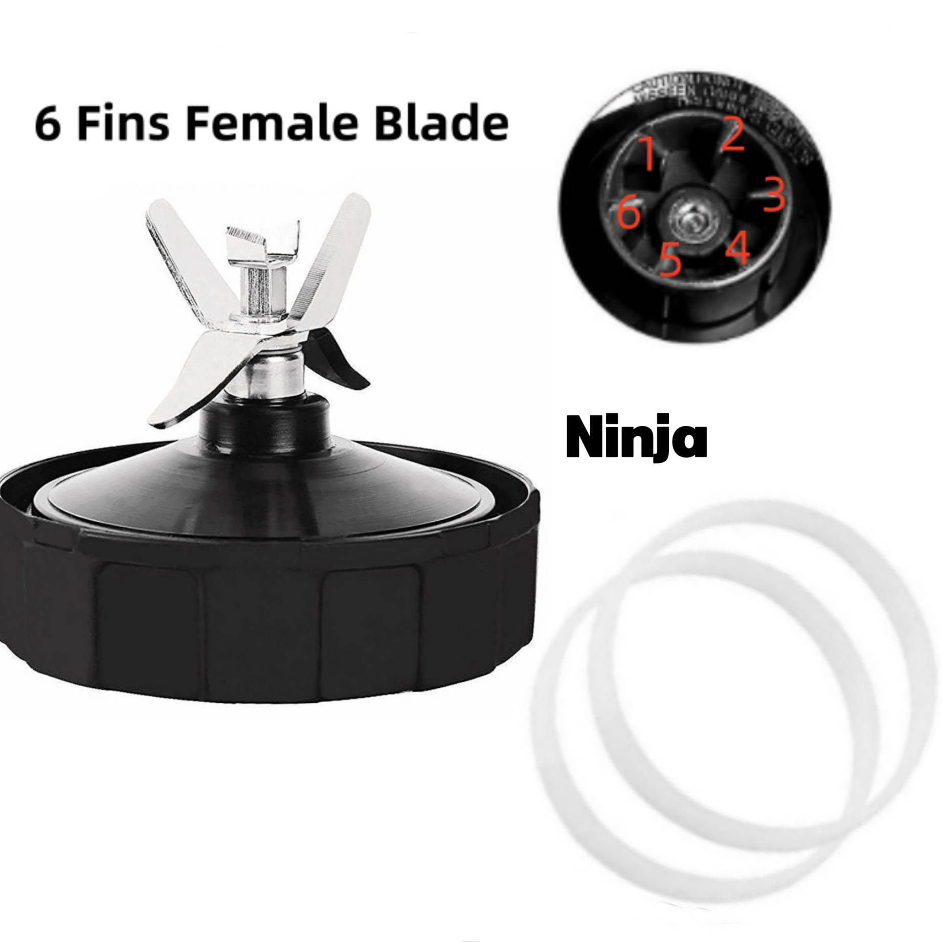 7 Fin Gear Replacement Blender Blade For Ninja Blenders - Temu
