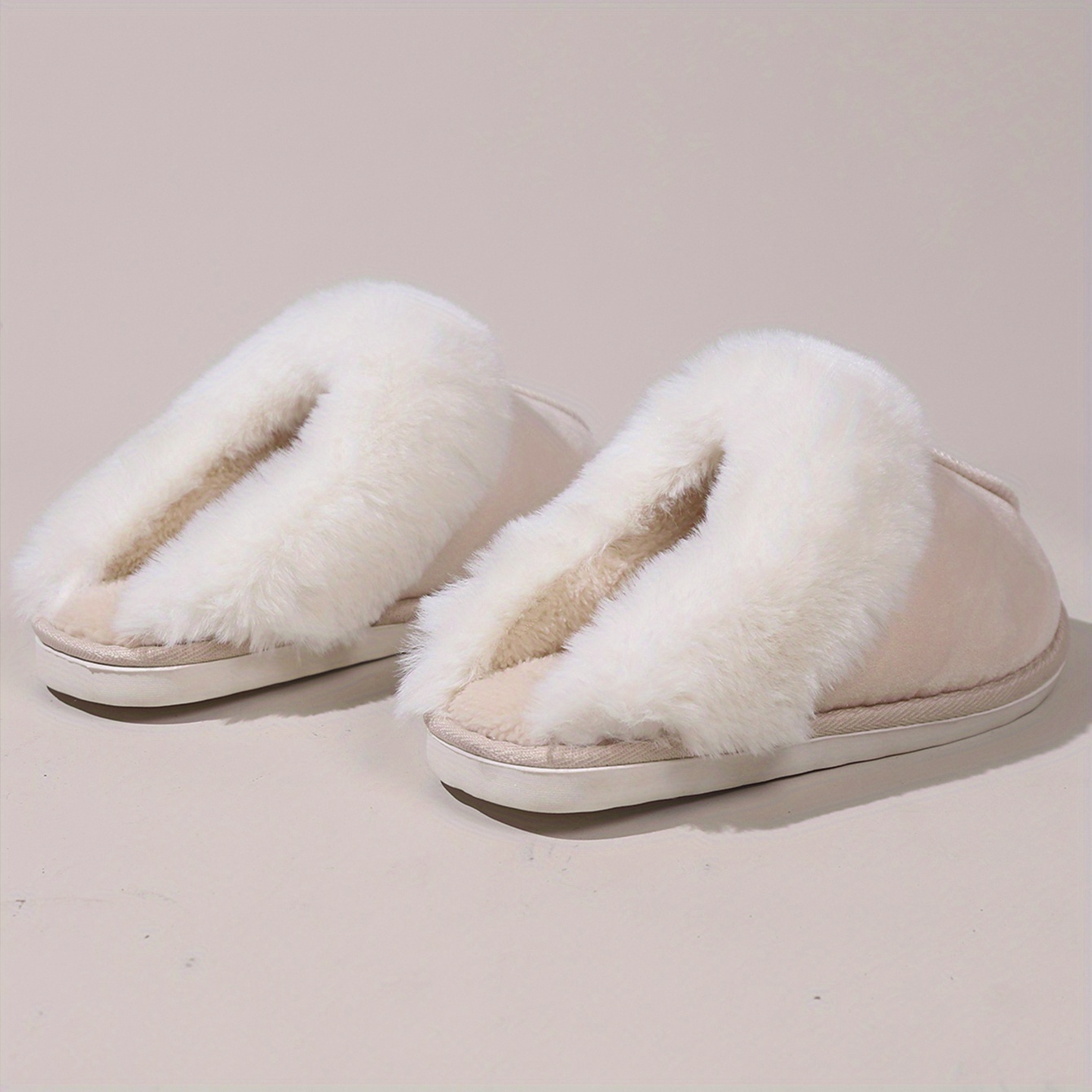 Faux Suede Home Slippers Soft Plush Cozy House Slippers Anti - Temu