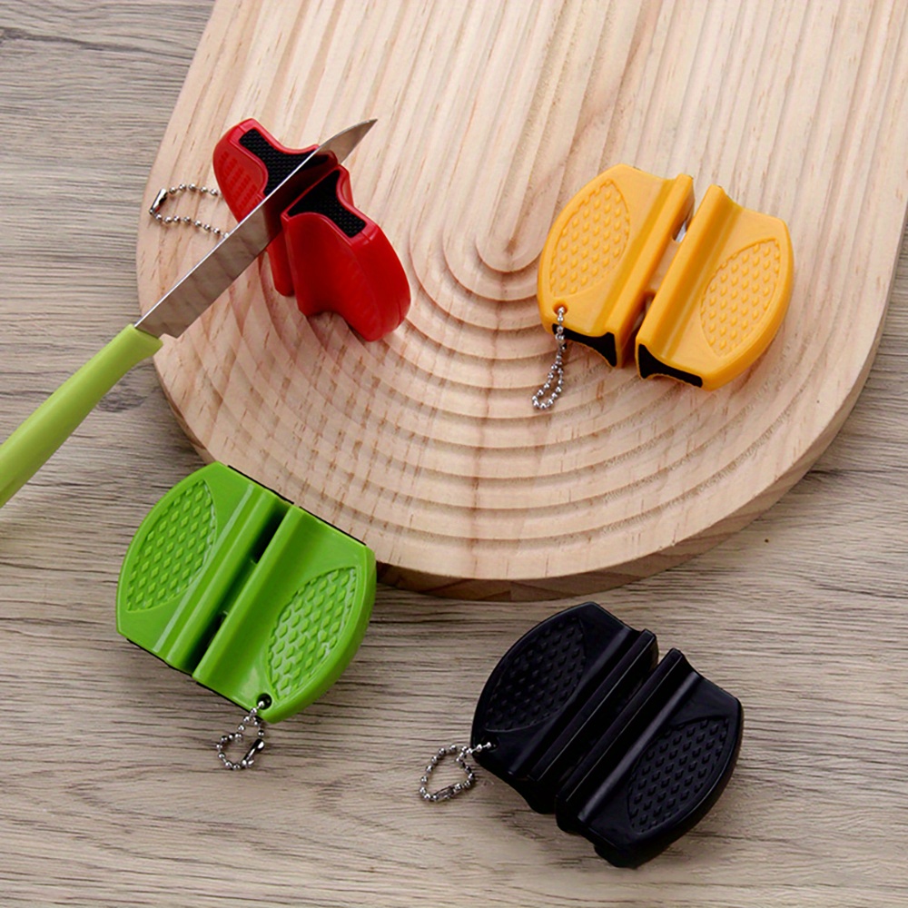 Portable Kitchen Knife Sharpener, 2-section Mini Knife Sharpening Tool For  Mountaineering Camping Travel Bbq - Temu