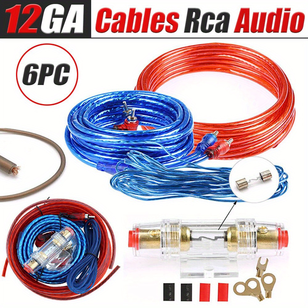 RD True - Kit de cableado de amplificador de cable de audio para automóvil  de calibre 4 – Kit de cableado de instalación de amplificador de cable de