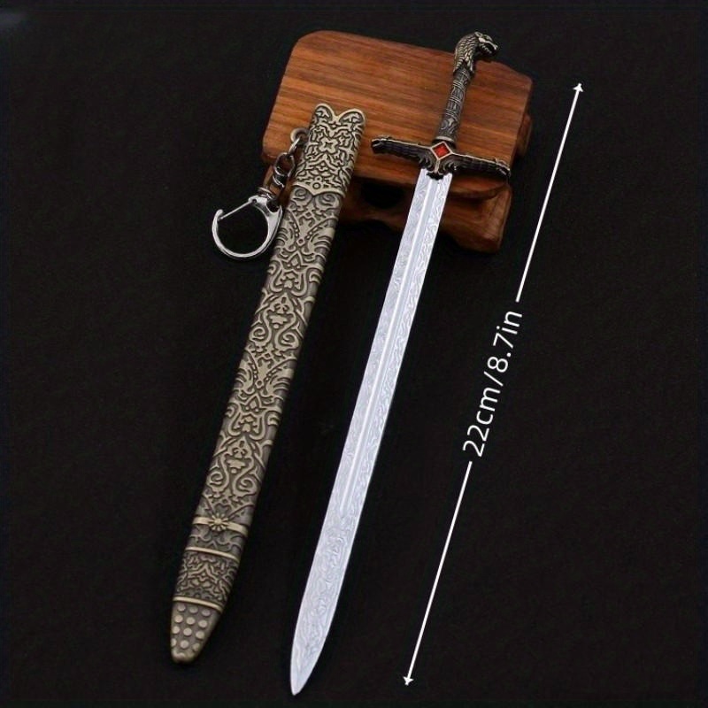 Medieval Sword Model for Game and Film, Handicraft Decoration Pendant