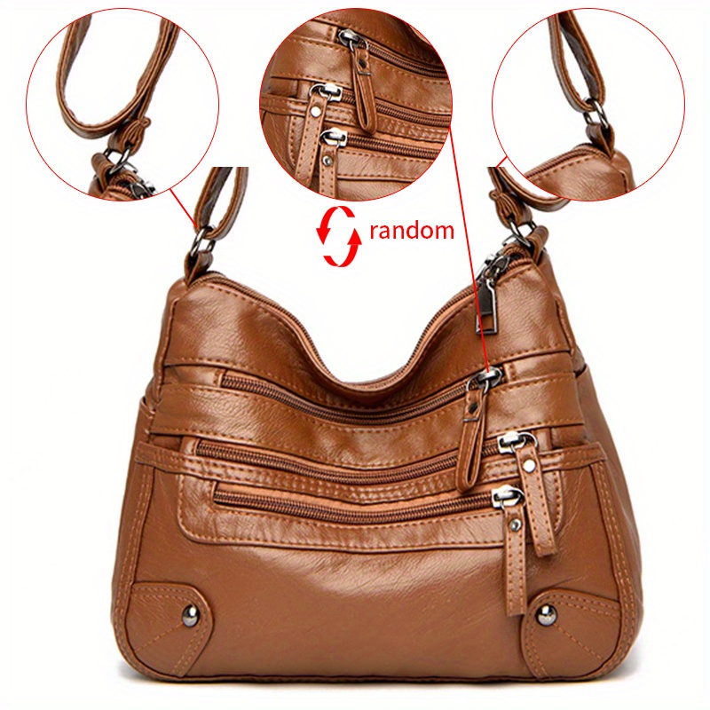 Brown leather shop shoulder bag women's