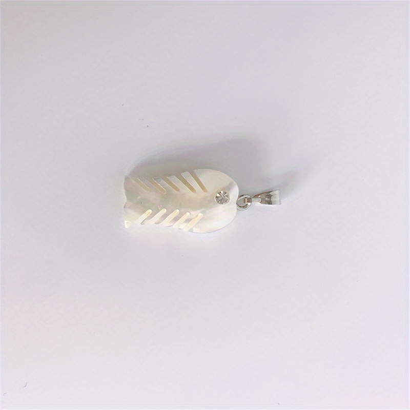 Crystal Shell Fish Shaped Pendant Cute White Beautiful Charm - Temu