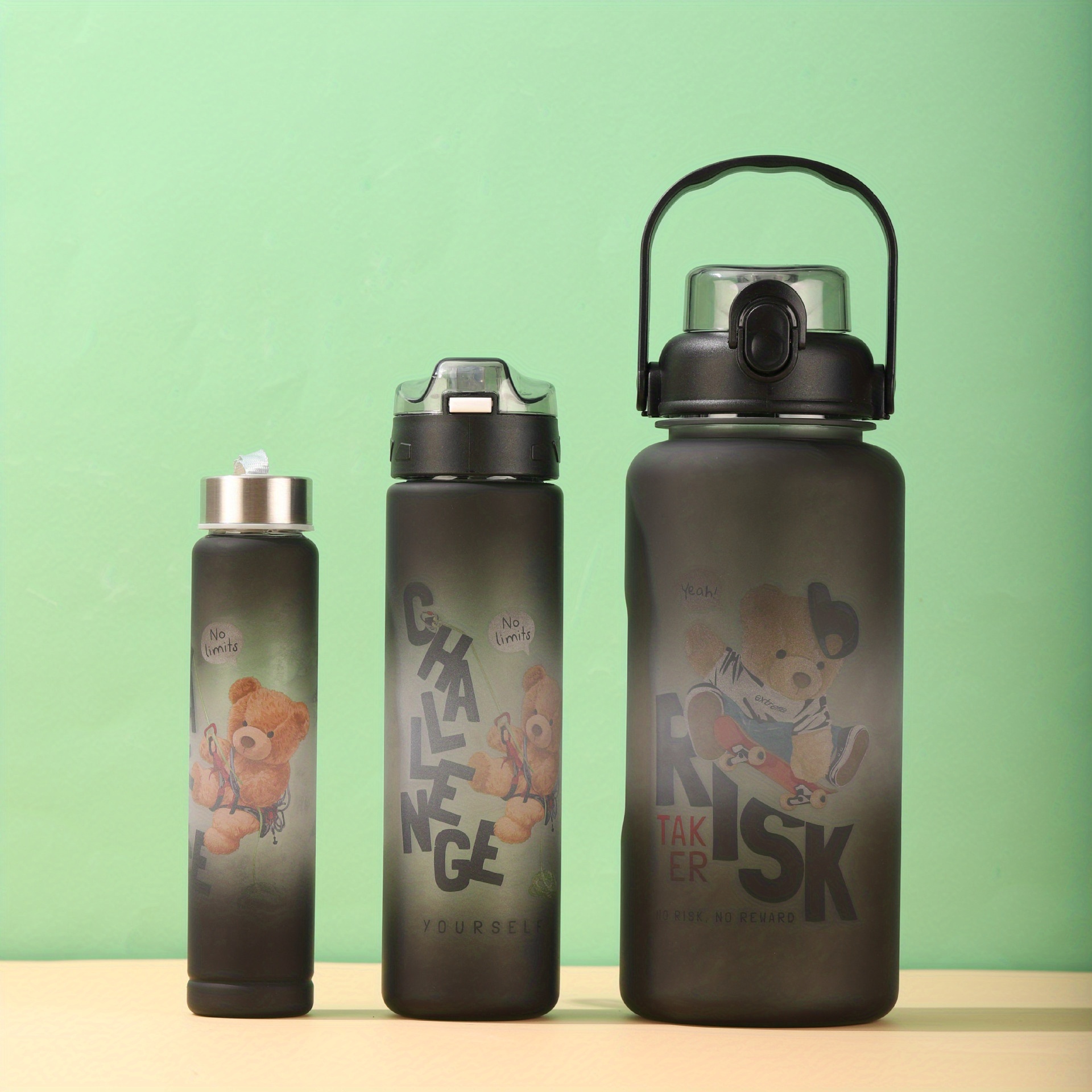 Water Bottles With Protective Sleeve Sports Motivational - Temu