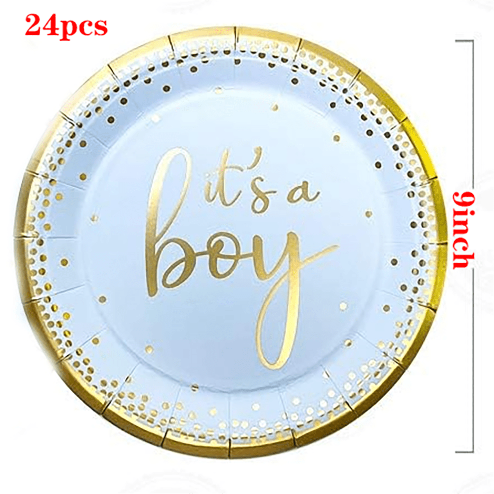  Baby Shower Tableware Plates and Napkins, Baby Girl