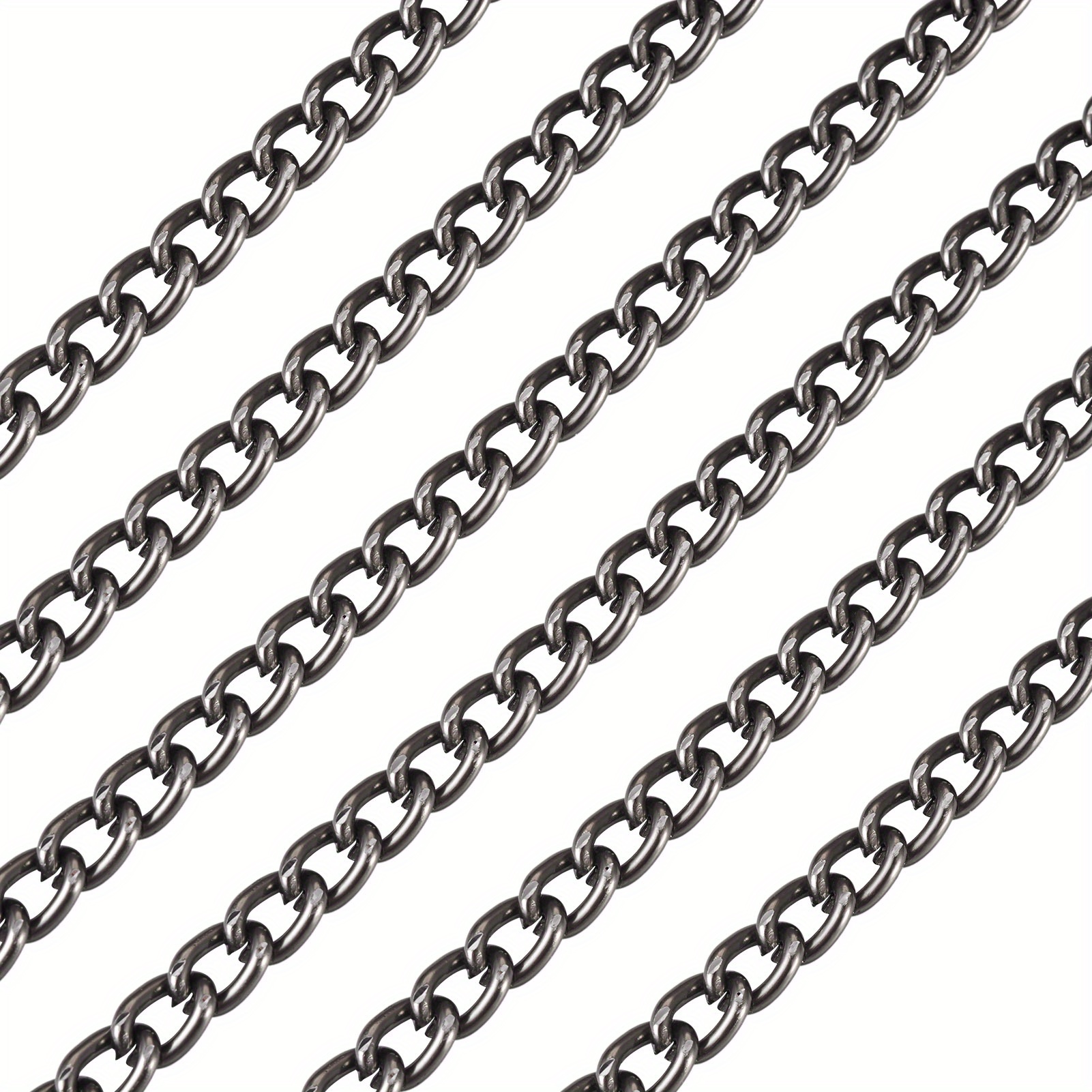 Alloy Curb Chains, Twisted Link Chains, Metal Craft Chain, Diy Cable Chains  Unwelded With Spool For Necklace Bracelet Diy Jewelry Accessories Small  Business Supplies - Temu Norway