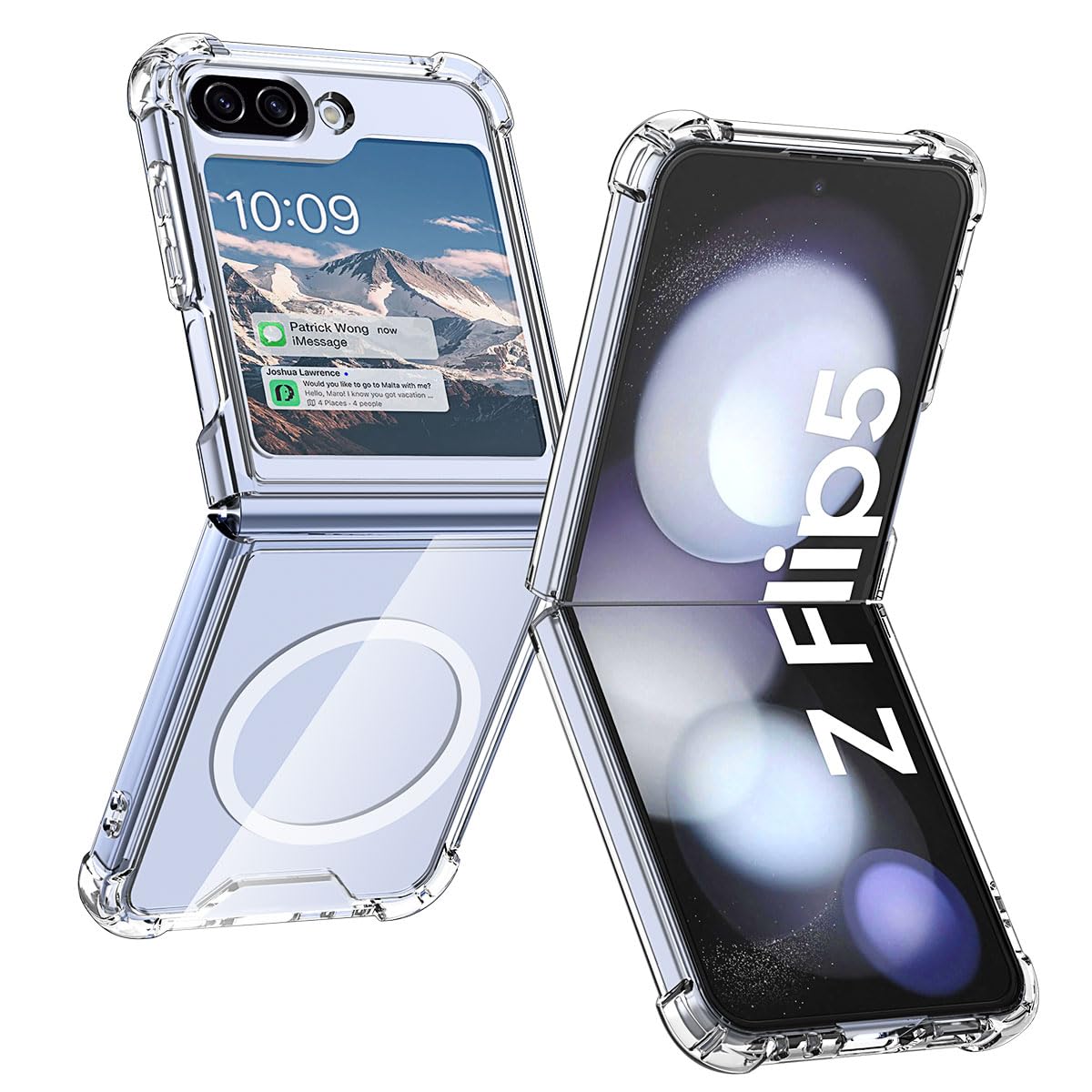 Case For Samsung Galaxy Z Flip 5 5g 2023, Clear Slim Phone Case With  Transparent Hard Pc Back, Soft Tpu Edges