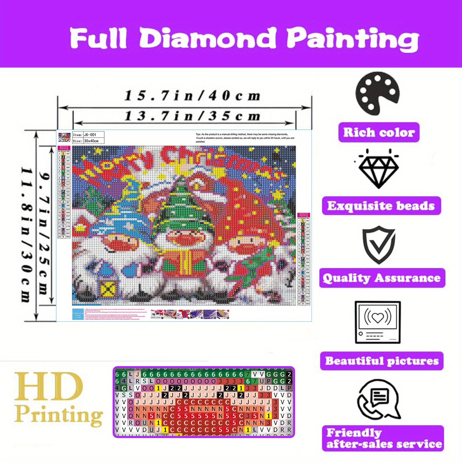 Full Round Drill Diamond Painting -Stitch And Christmas Gifts - 30*30cm