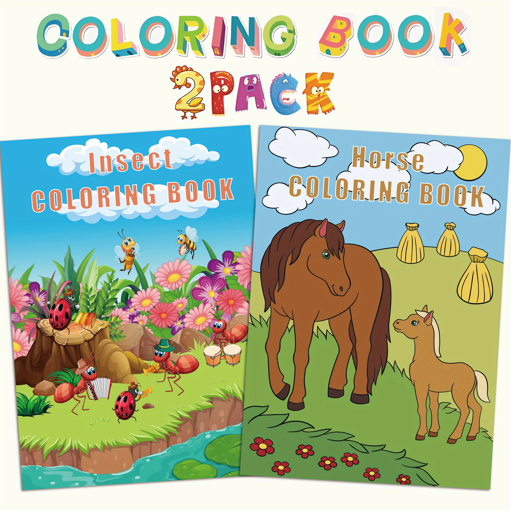 Bulk Unicorn Coloring Books For Kids Ages 4-8, 2-4, 8-12, Small