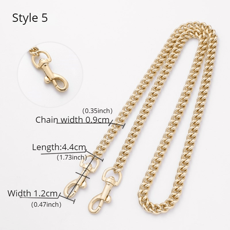 Golden Bag Chain Accessories Metal Extension Chains Underarm Crossbody  Shoulder Belt Replacement Bags Strap For Women's Bag - Temu