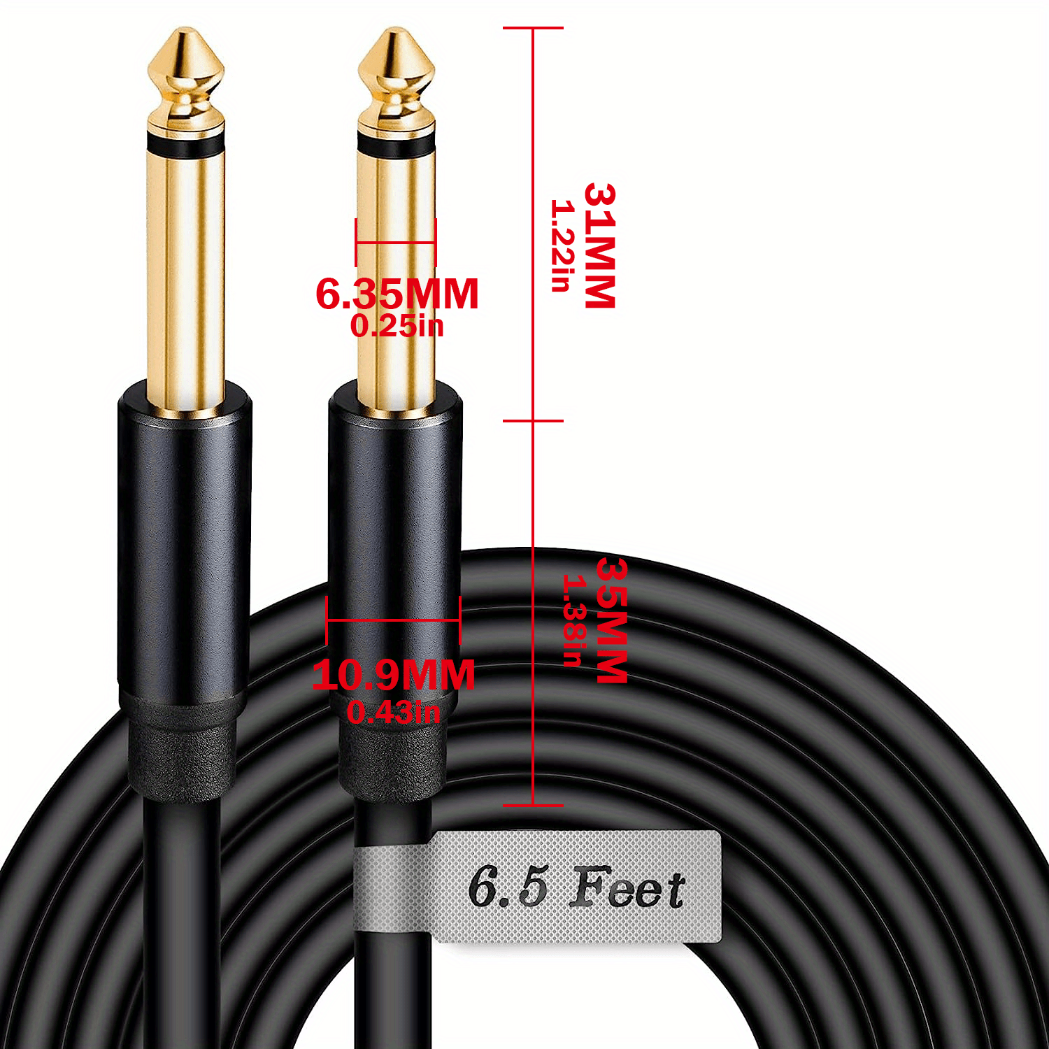 Câble Jack Mâle Mono - Jack Mâle Mono 3m Easy : Câble Instrument